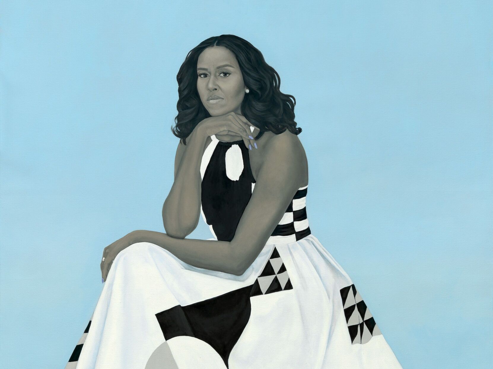 Amy Sherald portrait of Michelle Obama